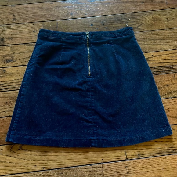 Forever 21 size XS mini skirt navy blue with zipper - Picture 1 of 2